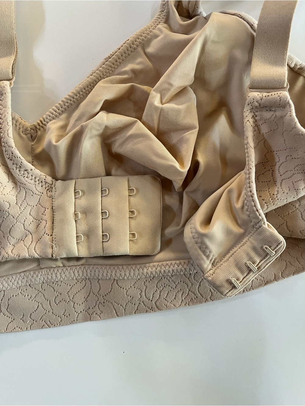 Wacoal Inside Job Beige Sand Lace Wireless Wire Free Comfort Bra size 34G - Picture 5 of 8